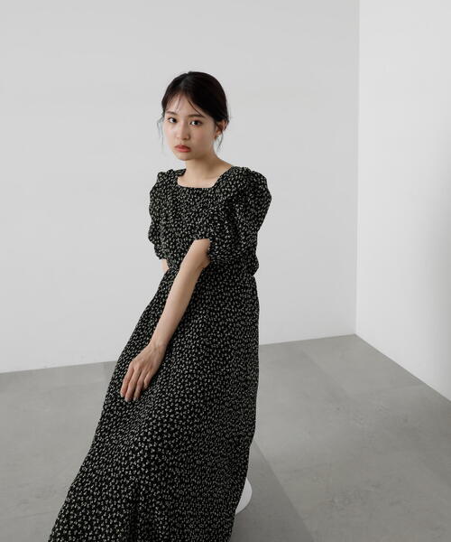 「N.（N. Natural Beauty Basic）」 半袖ワンピース MEDIUM ブラック系その他 レディースの画像