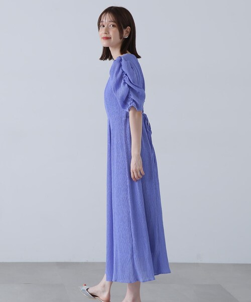 「N.（N. Natural Beauty Basic）」 半袖ワンピース MEDIUM ブラック系その他 レディースの画像