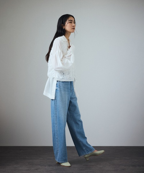 「SALON adam et rope'」 長袖シャツ FREE ホワイト レディース_画像4