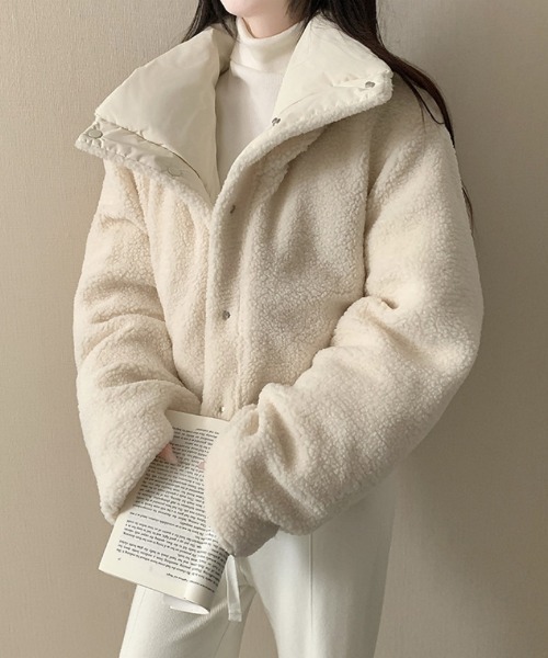 Theory リバーシブルダウンコート ホワイト セオリーリュクス リバーシブル ダウン＆ファーコート theory luxe