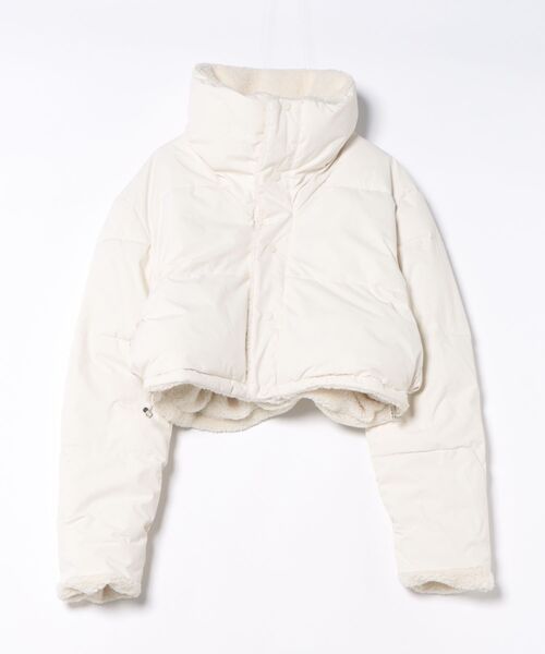 ダウンコート ダウンジャケット 2WAY ボア＆無地リバーシブル