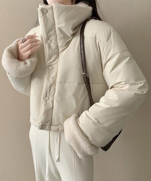 ダウンコート ダウンジャケット 2WAY ボア＆無地リバーシブル