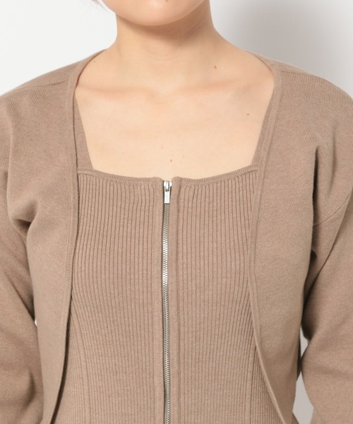 「mysty woman」 コンビワンピース FREE モカ レディース_画像8