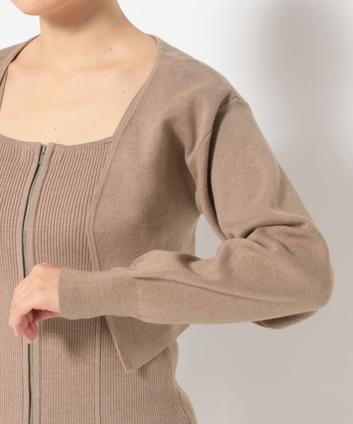 「mysty woman」 コンビワンピース FREE モカ レディース_画像9