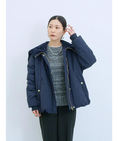 Samansa Mos2 blue（サマンサモスモスブルー） ニット セーター 透かし