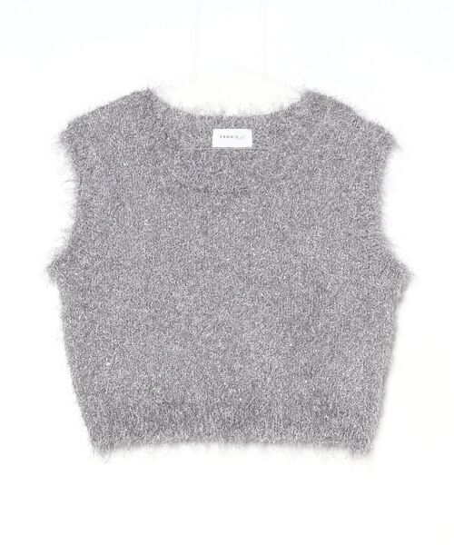 「VANNIE U」 ノースリーブニット FREE グレー レディース_画像2