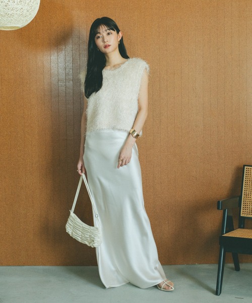 「VANNIE U」 ノースリーブニット FREE グレー レディース_画像5