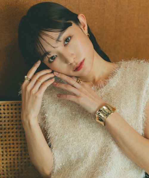 「VANNIE U」 ノースリーブニット FREE グレー レディース_画像6