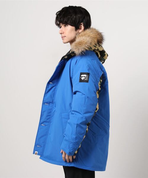 A BATHING APE（アベイシングエイプ） ダウンジャケット LARGE ブルー