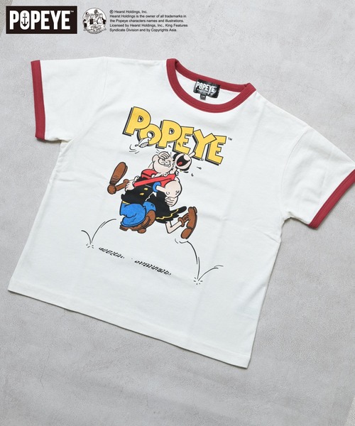 POPEYE（ポパイ） tシャツ 「POPEYE(TM)」別注プリントリンガーTee