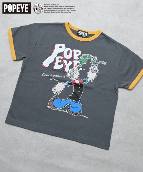 POPEYE（ポパイ） tシャツ 「POPEYE(TM)」別注プリントリンガーTee