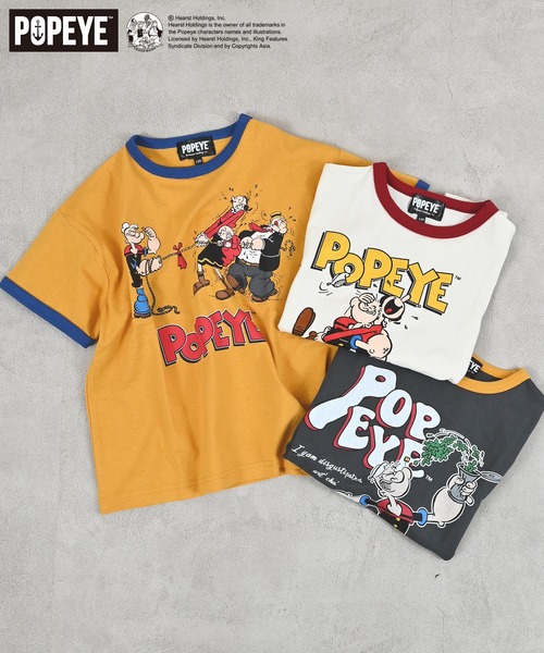 POPEYE（ポパイ） tシャツ 「POPEYE(TM)」別注プリントリンガーTee