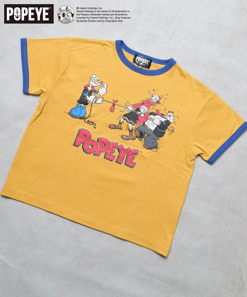 POPEYE（ポパイ） tシャツ 「POPEYE(TM)」別注プリントリンガーTee