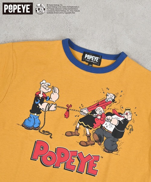 POPEYE（ポパイ） tシャツ 「POPEYE(TM)」別注プリントリンガーTee