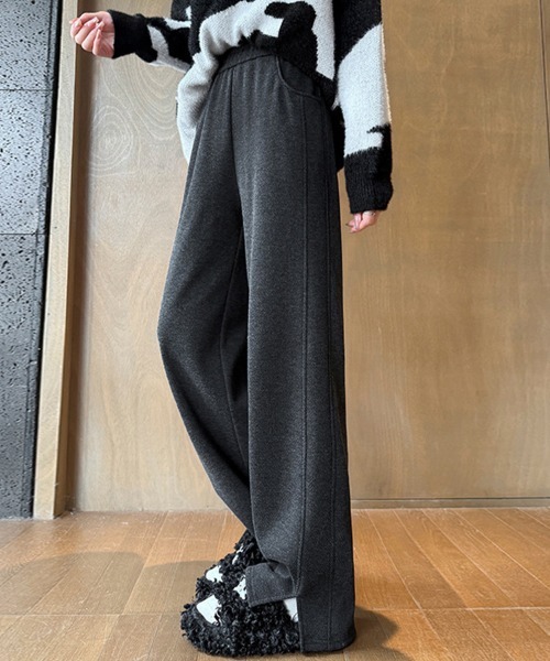 パンツ 裏起毛ルーズストレートパンツ レディース : ZOZOTOWN Yahoo!店