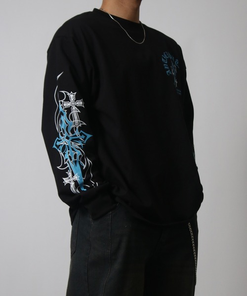 NYLAUS（ナイラス） tシャツ 「NYS」オールドイングリッシュクロスロン