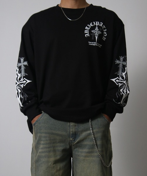 NYLAUS（ナイラス） tシャツ 「NYS」オールドイングリッシュクロスロン