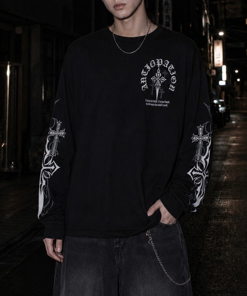 NYLAUS（ナイラス） tシャツ 「NYS」オールドイングリッシュクロスロン