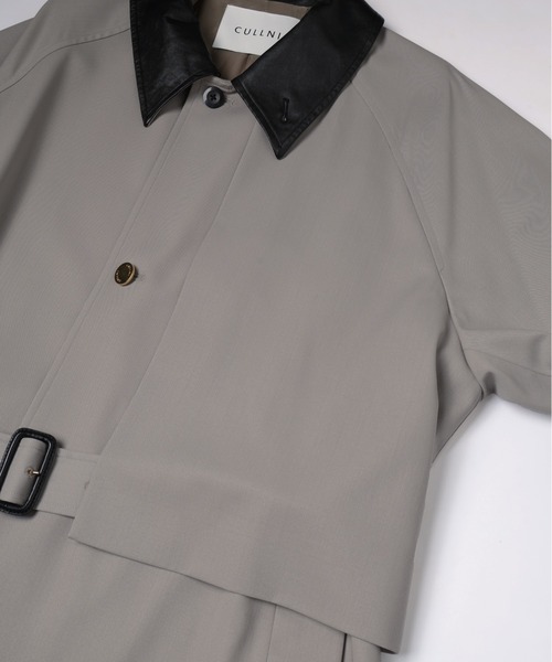 ステンカラーコート コート Wool Gabardine Asymmetrical Layered Balmacaan Coat メンズ レディースの画像