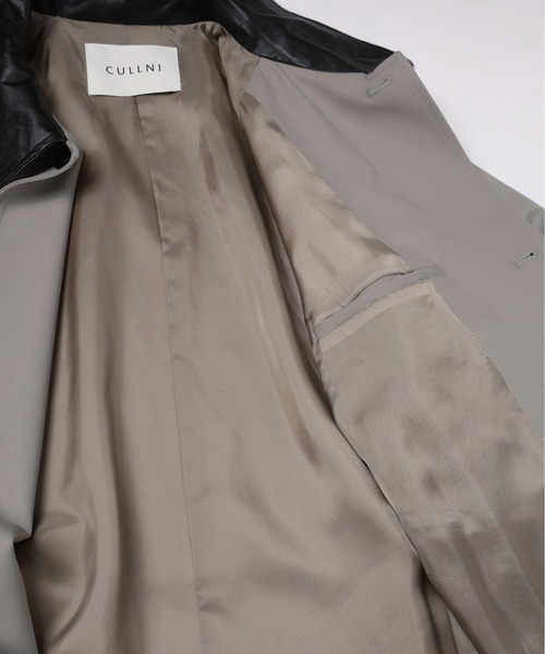ステンカラーコート コート Wool Gabardine Asymmetrical Layered Balmacaan Coat メンズ レディースの画像