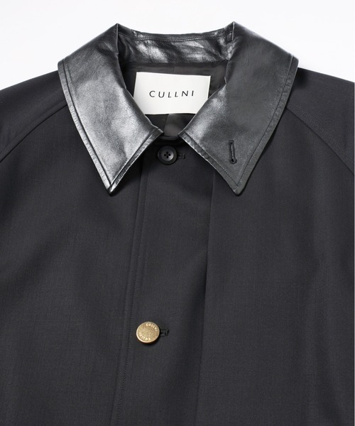 ステンカラーコート コート Wool Gabardine Asymmetrical Layered Balmacaan Coat メンズ レディースの画像