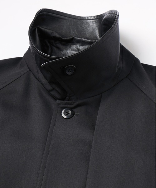 ステンカラーコート コート Wool Gabardine Asymmetrical Layered Balmacaan Coat メンズ レディースの画像