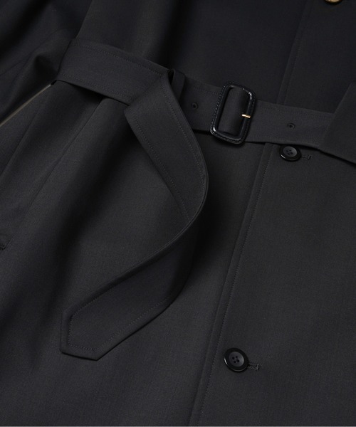 ステンカラーコート コート Wool Gabardine Asymmetrical Layered Balmacaan Coat メンズ レディースの画像
