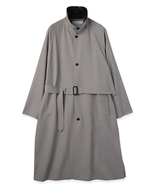 ステンカラーコート コート Wool Gabardine Asymmetrical Layered Balmacaan Coat メンズ レディースの画像