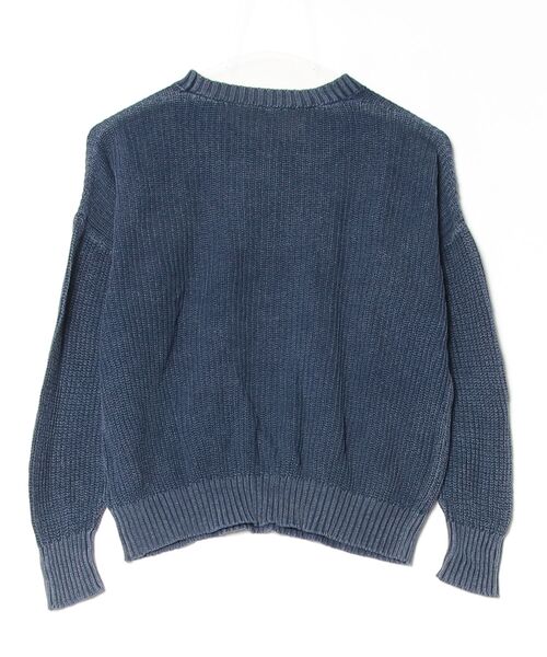 「Q」 長袖ニット M ネイビー レディース_画像2