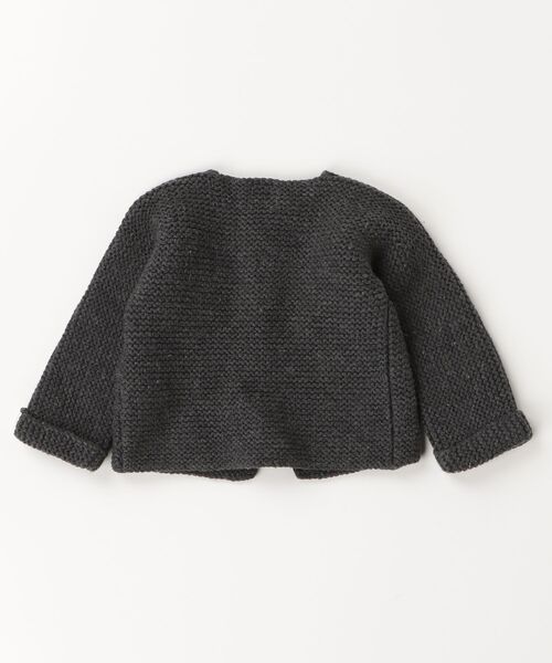 「PETIT BATEAU」 「KIDS」ニットカーディガン 18M グレー キッズ_画像2