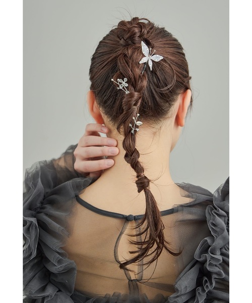 niana（ニアナ） アメリカンフラワーヘアピン3本セット Uピン パール