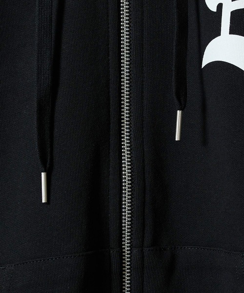 「NUMBER (N)INE」 ジップアップパーカー X-LARGE ブラック メンズ