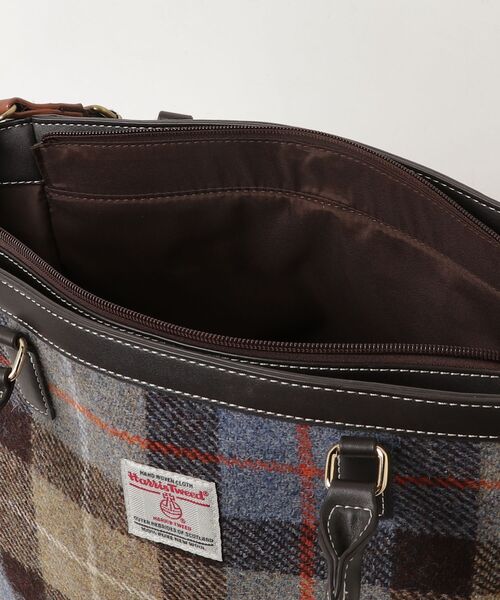 「HARRIS TWEED」 チェック柄2WAYバッグ「closshiコラボ」 - ブラウン レディース_画像4