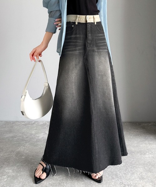 「Java」 デニムスカート MEDIUM ブルー レディース_画像7