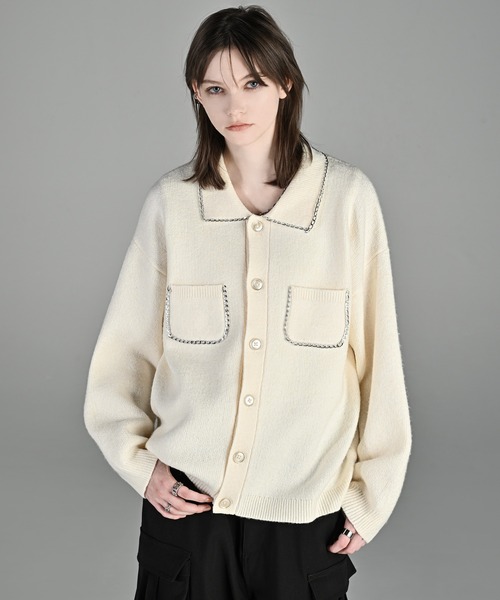 「ADRER」 ニットカーディガン S ブラック メンズ_画像5