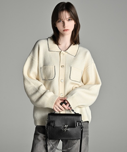 「ADRER」 ニットカーディガン S ブラック メンズ_画像8