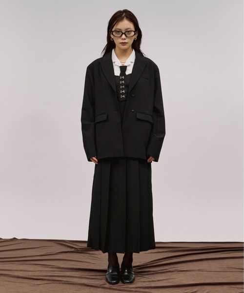 「Ezick」 テーラードジャケット FREE グレー レディース_画像2