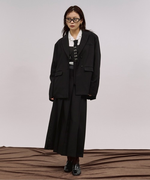 「Ezick」 テーラードジャケット FREE グレー レディース_画像3