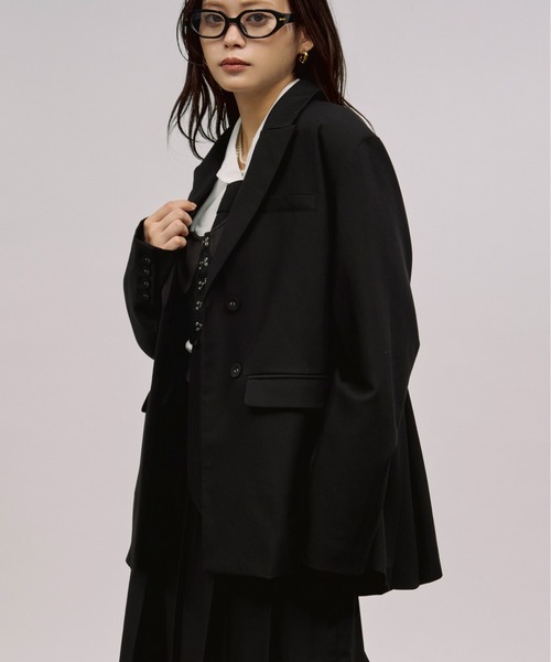 「Ezick」 テーラードジャケット FREE グレー レディース_画像7