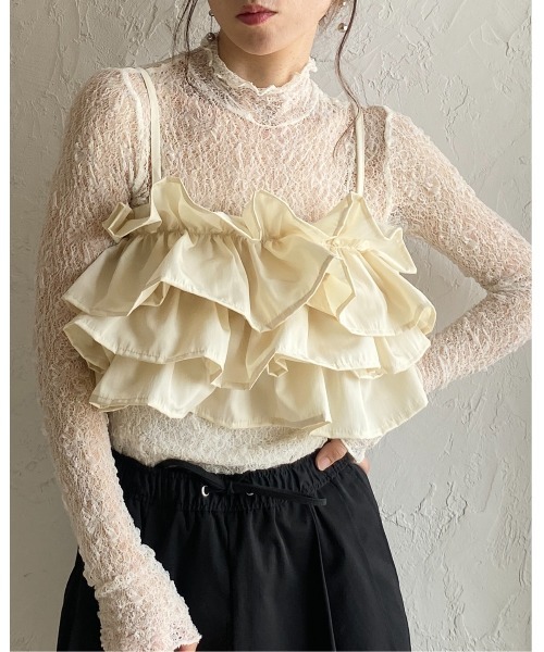 She's Closet キャミソール ボリューム フリル ビスチェ キャミソール She's Closet キャミソール ボリューム フリル ビスチェ キャミソール