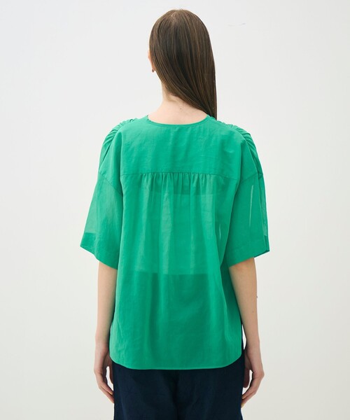 TOMORROWLAND collection ブラウス シャツ 半袖 ルコットン