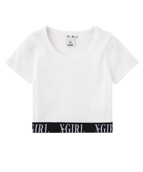X-girl（エックスガール） tシャツ 半袖 LOGO JACQUARD HEM S/S TEE