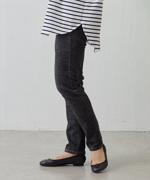 「BEARDSLEY」 スキニーデニムパンツ 2 グレー レディースの画像