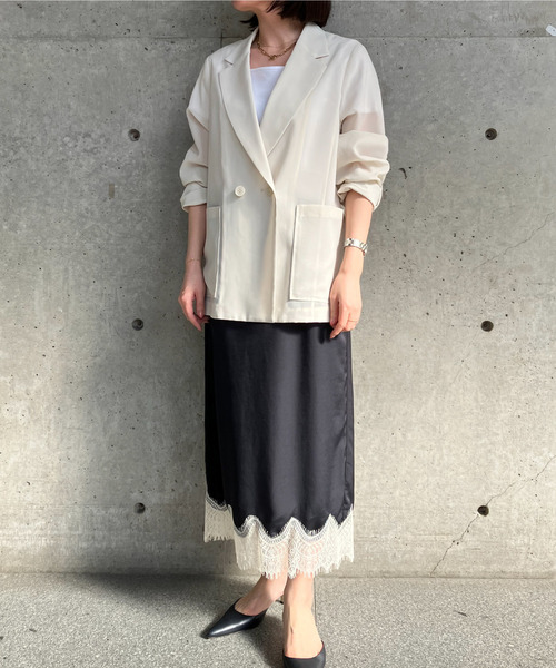 Soffitto 美品 グレー テーラードジャケット SOFFITTO（ソフィット） ジャケット テーラードジャケット 接触冷感