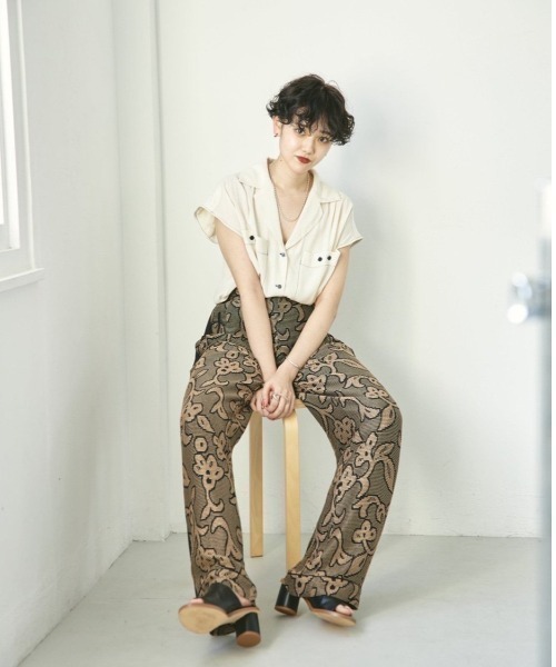 「TODAYFUL」 イージーパンツ 38inch ブラック レディース_画像4