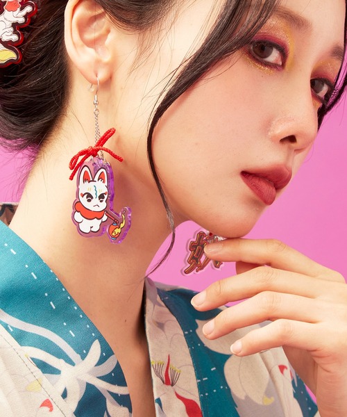 カヤ ピアス 「中村杏子×倭物やカヤ」アクリルピアス レディース