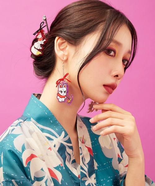 カヤ ピアス 「中村杏子×倭物やカヤ」アクリルピアス レディース