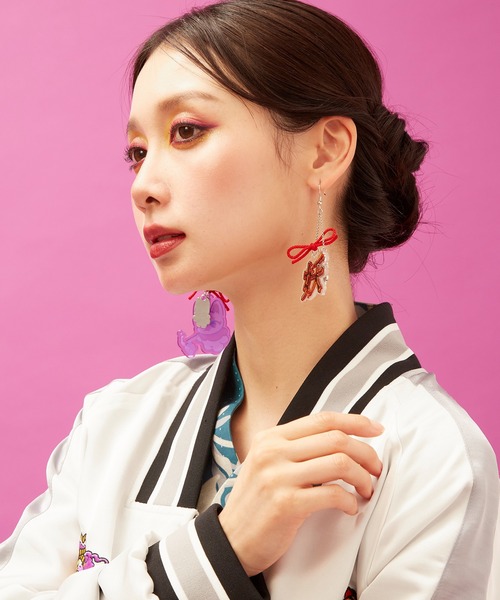 カヤ ピアス 「中村杏子×倭物やカヤ」アクリルピアス レディース