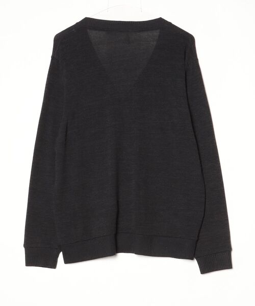「NAVY」 ニットカーディガン L グレー メンズ_画像2