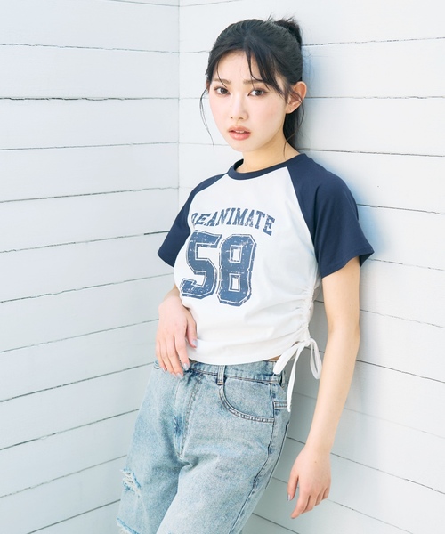 LOVETOXIC tシャツ 「LTXC/綿100%」ドロストナンバーラグラン半T